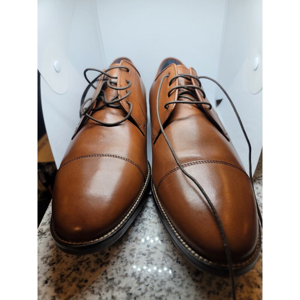 Men's Cole Haan Lenox Cap Toe Oxfords in British Tan - Picture 6 of 8